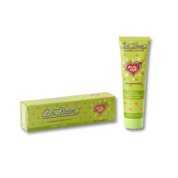 Dr. Bauer's Zahnpasta Active Love Orangen Sorbet 90ml 2er Pack