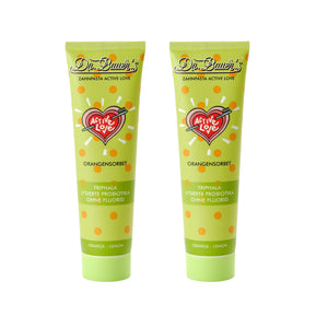 Dr. Bauer's Zahnpasta Active Love Orangen Sorbet 90ml 2er Pack