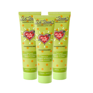 Dr. Bauer's Zahnpasta Active Love Orangen Sorbet 90ml 3er Pack