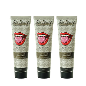 Dr. Bauer's Zahnpasta Smile of Love Black Night 90ml, 3er Pack