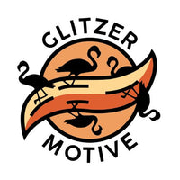 Mit Glitzer Flamingos