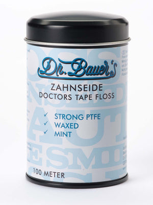 Eine Dose Dr. Bauer's ZS-SPENDER Doctors Floss, 100m, Minzgeschmack, ungewachst.