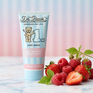 Dr. Bauer's Zahnpasta First Love Sweet Berries ohne Fluorid 50ml, 2er Pack