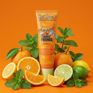 Dr. Bauer's Kinderzahnpasta 3er-Set mit Glitzer "Lovely Friends" ab 6 Jahren - bunte Zahnpflege für Kinder.