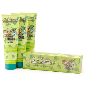 Dr. Bauer's Zahnpasta Lovely Friends Faultier 90ml, 3er Pack-Dreierpack Zahnpasta mit lustigen Faultiermotiven von Dr. Bauer's, perfekt für Kinder.