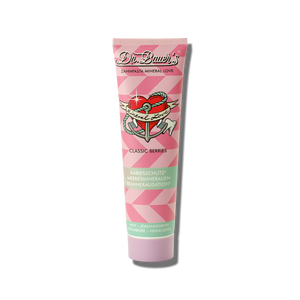 Dr. Bauer's Zahnpasta Mineral Love Classic Berries 90 ml – rosa Tube mit Herz- und Ankerdesign; Sanfte Pflege für empfindliche Zähne, angereichert mit nährenden Meeresmineralien.