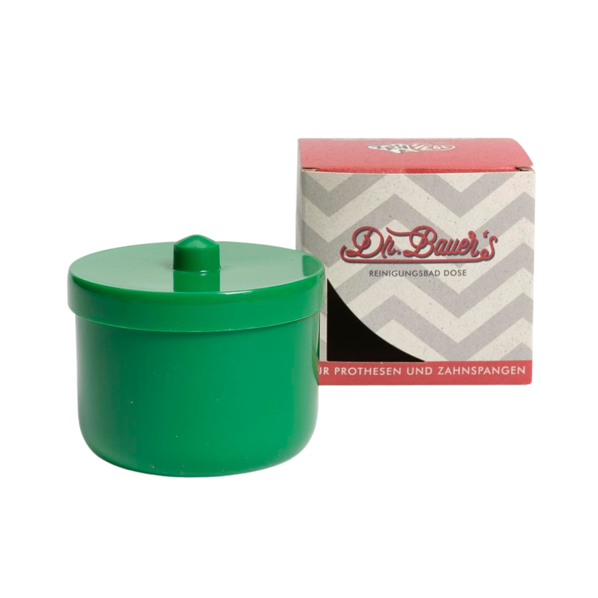 Reinigungsbad-Dose Grün – Prothese & Zahnspange – Dr. Bauer's Zahnpflege Store