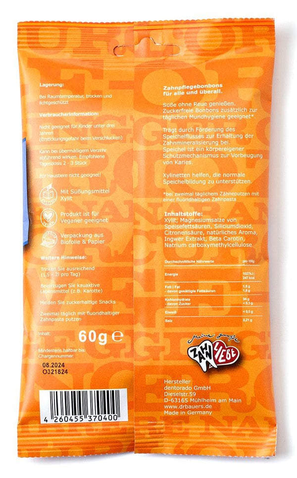 Dr. Bauer's Xylinetten Orange-Ingwer 60g