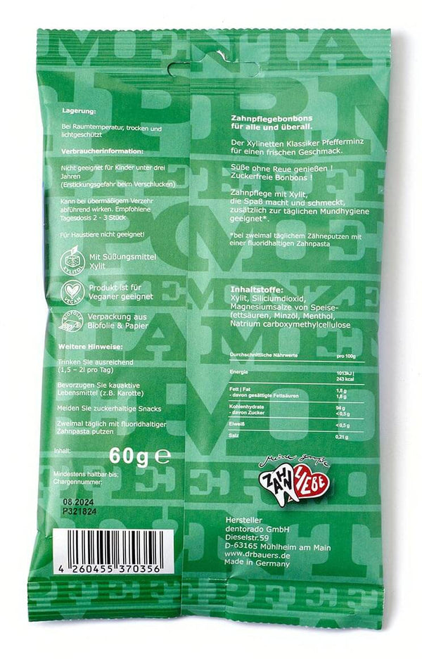 Dr. Bauer's Xylinetten Pfefferminz 60g